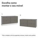 Ver imagem 5 de Rack para Tv até 70 Polegadas 160cm 4 Gavetas Vik Madesa 04 Branco-cinza