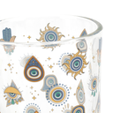 Ver imagem 3 de Kit 6unds Caneca de Café 250ml em Vidro Modelo Olho Grego