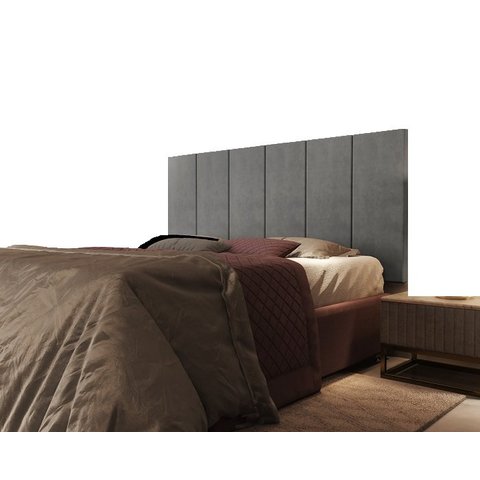 Cabeceira Cama Box Casal 1.38 Flora:Cinza