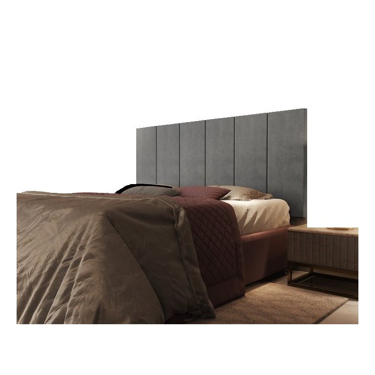 Cabeceira Cama Box Casal 1.38 Flora:Cinza Cabeceira Cama Box Casal 1.38 Flora:Cinza