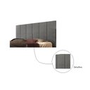 Ver imagem 3 de Cabeceira Cama Box Casal 1.38 Flora:Cinza