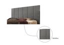 Ver imagem 3 de Cabeceira Cama Box Casal 1.38 Flora:Cinza