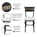 Ver imagem 2 de 2 Cadeiras Pretas para Cozinha Viena Cappuccino Premium:Floral Areia