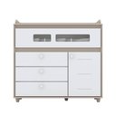 Ver imagem 2 de Berço Americano Aquarela e Cômoda Infantil Pula-Pula Cristal Branco com Colchão Gazin - Henn