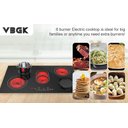 Ver imagem 2 de Vbgk Cooktop Elétrico 36" 8600w com 5 Bocas, Controle Touch e Timer (preto)