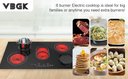 Ver imagem 2 de Vbgk Cooktop Elétrico 36" 8600w com 5 Bocas, Controle Touch e Timer (preto)