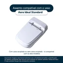 Ver imagem 4 de Assento Sanitario Poliester Aero Bone (Bege Claro) para vaso Ideal Standard