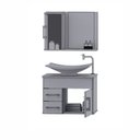 Ver imagem 3 de Conjunto Turin Gabinete de Banheiro com Cuba e Espelheira