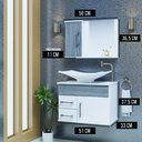 Ver imagem 2 de Conjunto Turin Gabinete de Banheiro com Cuba e Espelheira