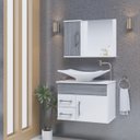 Ver imagem 1 de Conjunto Turin Gabinete de Banheiro com Cuba e Espelheira