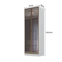 Ver imagem 4 de Guarda Roupa Ravi em Mdf 81x232,2cm 2 Portas Reflecta Branco 1111
