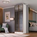 Ver imagem 1 de Guarda Roupa Ravi em Mdf 81x232,2cm 2 Portas Reflecta Branco 1111