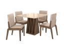 Ver imagem 2 de Conjunto Mesa com 4 Cadeiras Orquestra Marrom/Carvalho/Fendi