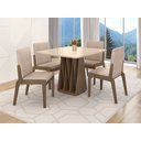 Ver imagem 1 de Conjunto Mesa com 4 Cadeiras Orquestra Marrom/Carvalho/Fendi