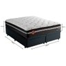 Cama Box Baú com Colchão Queen Size Molas Normablock Látex Allure Firme Fortezza 158x198 Fortezza Co - 2