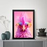 Quadro Galinha Humana - Óculos 24x18cm - com Vidro:moldura Branca - 1