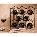 Ver imagem 4 de Adega de Mesa Bancada Vinho Garrafa Champanhe Colméia 8 Garrafas Acabamento Preto Bar Casa Cozinha