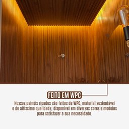 Painel Ripado Wpc Interno Low Cor: Nogueira 2,90m X 15cm (0,43m²) - 2