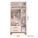 Ver imagem 2 de Jogo de Quarto Infantil Q Encanto Slim Roupeiro e Cômoda - Qmove