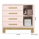 Ver imagem 3 de Jogo de Quarto Infantil Q Encanto Slim Roupeiro e Cômoda - Qmove