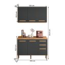 Ver imagem 2 de Conjunto de Cozinha Amore Modulado com 6 Portas 2 Gavetas