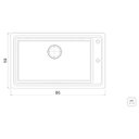 Ver imagem 3 de Cuba de Sobrepor Tramontina Square 86x50 em Aço Inox 304 Scotch Brite com Tábua e Dosador de Sab