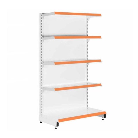 Gôndola Prateleira para Supermercados 5 Níveis 40x30 New Plus 1,70 Parede Inicial Pe Laranja - Sa