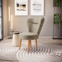 Ver imagem 1 de Cadeira Estofada para Mesa de Jantar Recepção Camarim Ergonômica Pés de Madeira Resistente