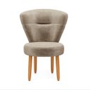 Ver imagem 5 de Cadeira Estofada para Mesa de Jantar Recepção Camarim Ergonômica Pés de Madeira Resistente