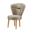 Ver imagem 2 de Cadeira Estofada para Mesa de Jantar Recepção Camarim Ergonômica Pés de Madeira Resistente