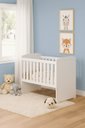 Ver imagem 1 de Berço Bebê MDF Branco Moderno Quarto Infantil 3 Em 1 Berço Mini Cama E Cama Infantil Completo