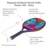 Raquete De Beach Tênnis Vollo Power 100 Adulto Unissex Ref VBT100-3 Zona Livre UNICO Azul - 4