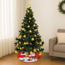 Ver imagem 2 de Saia Tapete Base Árvore de Natal Modelo 9 Decoração Papai Noel Enfeite Natalino Luxo Luvinco