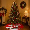 Ver mais imagens de Saia Tapete Base Árvore de Natal Modelo 9 Decoração Papai Noel Enfeite Natalino Luxo Luvinco