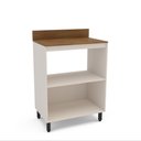 Ver imagem 2 de Balcão de Cozinha 2 Portas e 1 Nicho 80cm Koya Creme Politorno Móveis