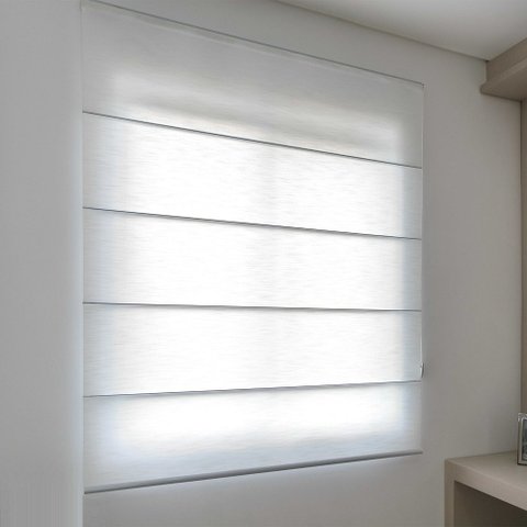 Persiana Romana Translucida Branca - 1,50m x 2,30m