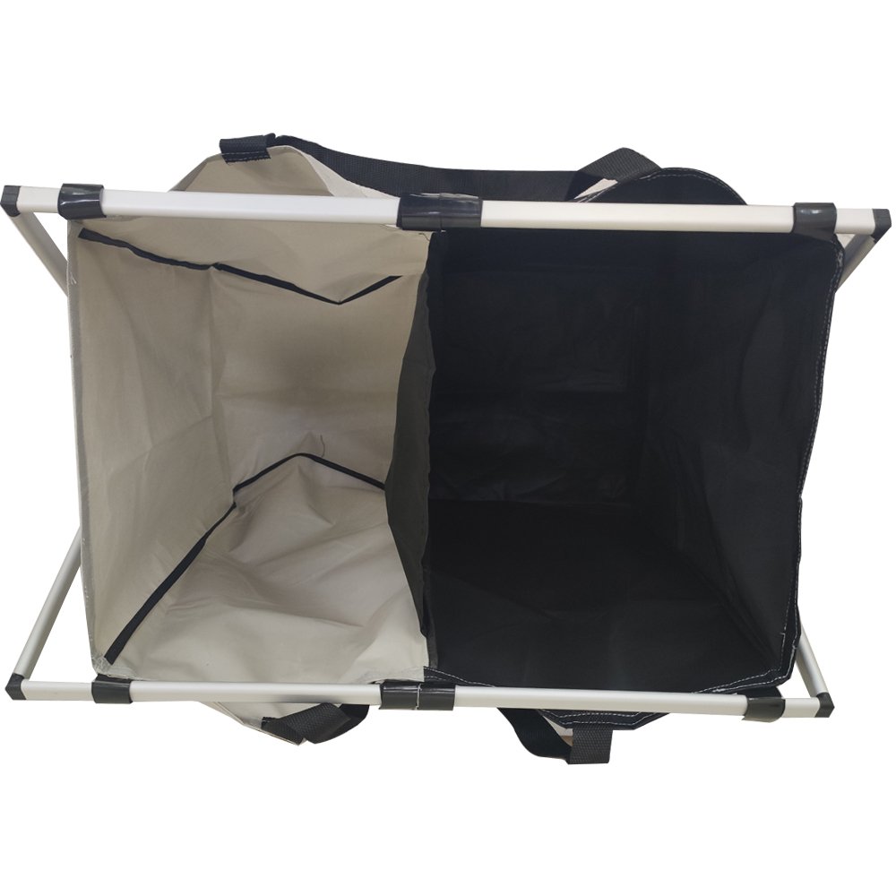 Cesto Organizador De roupa Duplo Dobravel Impermeavel C Alça 128 L Portatil Resistente Lavanderia - 7