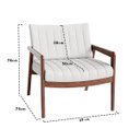 Ver imagem 5 de Poltrona Decorativa Para Sala Atenas Linho Cinza Claro Natural - Home Mobily