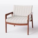 Ver imagem 1 de Poltrona Decorativa Para Sala Atenas Linho Cinza Claro Natural - Home Mobily