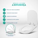 Ver imagem 5 de Tampa de Vaso Poliester com Amortecedor Vogue Plus Branco para Bacia Deca