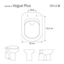 Ver imagem 3 de Tampa de Vaso Poliester com Amortecedor Vogue Plus Branco para Bacia Deca