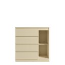 Ver imagem 5 de Cômoda 1 Porta 4 Gavetas Viena. Yescasa Bege/Off White