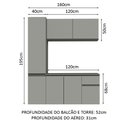 Ver imagem 4 de Armário de Cozinha Compacta 160cm Suspenso Nice Madesa