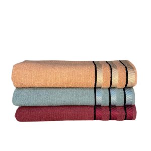 Kit 3 Toalhas de Banho Premium Grande e Grossa Olypus Banhão 80x170 Cm 100% Algodão - Flamingo - Ind