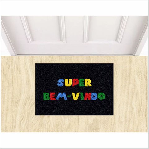 Tapete Capacho Super Bem Vindo 60x40 Cm