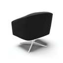 Ver imagem 5 de Kit 02 Poltronas Giratória Stella Suede Base Cromada - D’Rossi - Preto