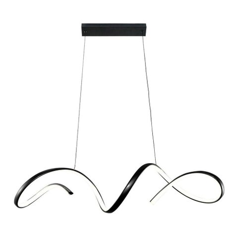 Lustre Pendente Taschibra Londres Led Bivolt Preto 3000k Luz Amarela 15051071
