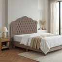 Ver imagem 2 de Cabeceira Estofada em Madeira Maciça Curva Provençal com Capitonê Queen Espresso Móveis