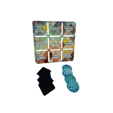 Novo Jogo da Velha para Idosos e Crianças com Perguntas Cognitivas Coleção Tea e Amor VELH42