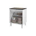 Ver imagem 3 de Balcão Armário de Cozinha Fran para Fogão Cooktop 4 Bocas Mobília Decor Branco